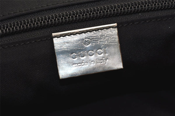 Authentic GUCCI Shoulder Cross Body Bag GG Canvas Leather 145857 Silver 5958J