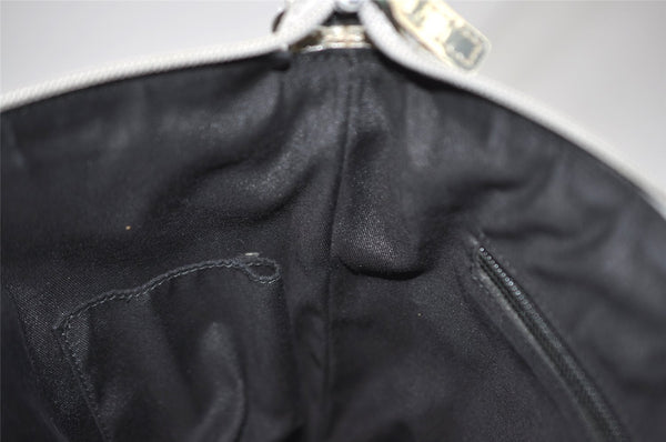 Authentic GUCCI Shoulder Cross Body Bag GG Canvas Leather 145857 Silver 5958J