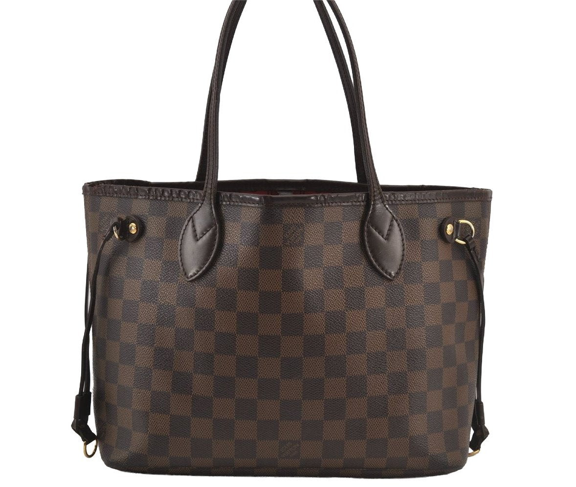 Authentic Louis Vuitton Damier Neverfull PM Shoulder Tote Bag N51109 LV 5959J