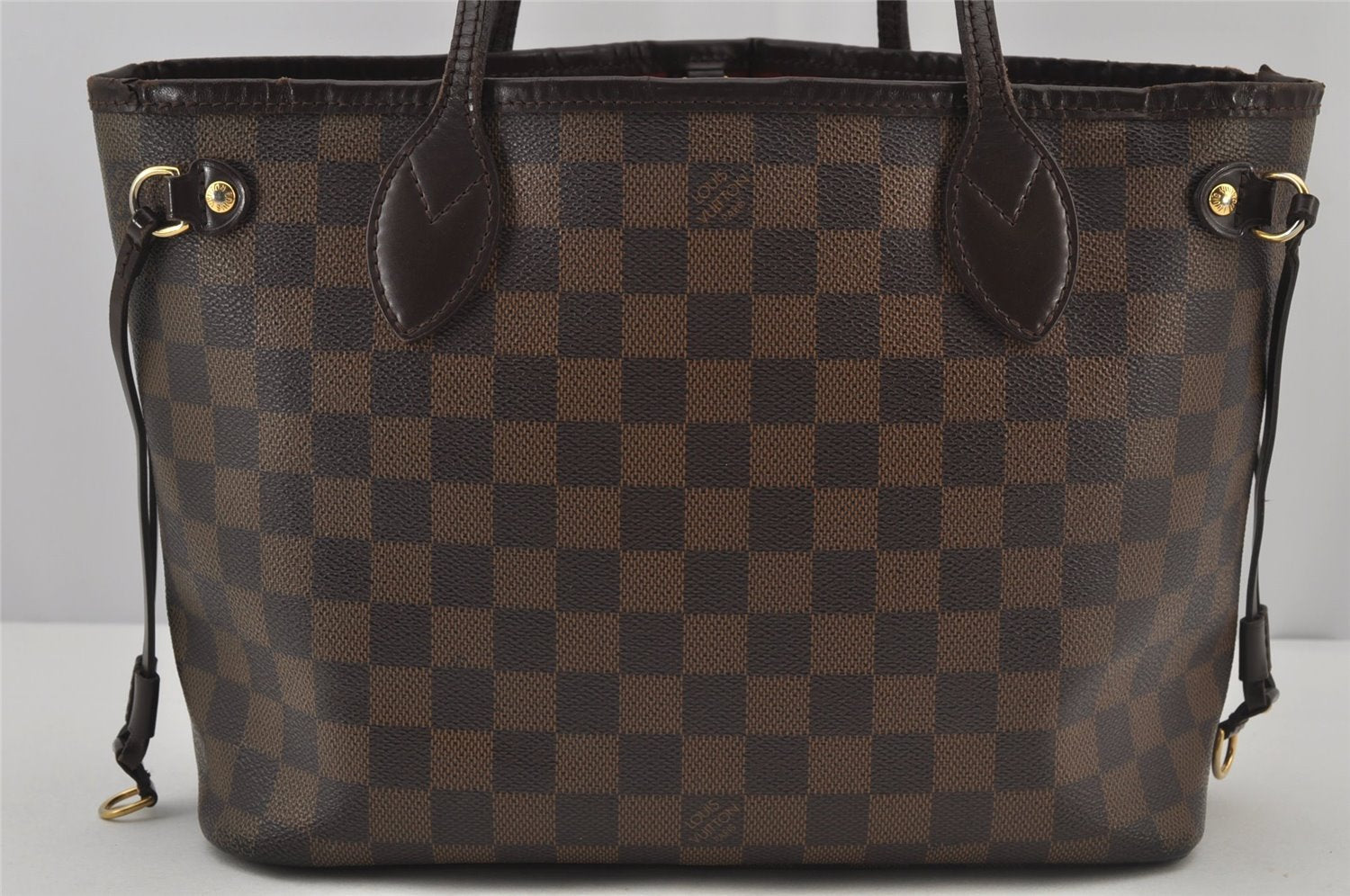 Authentic Louis Vuitton Damier Neverfull PM Shoulder Tote Bag N51109 LV 5959J