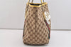 Authentic GUCCI Jolie Web Sherry Line Tote Bag GG Canvas Enamel Brown 5961J