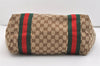 Authentic GUCCI Jolie Web Sherry Line Tote Bag GG Canvas Enamel Brown 5961J