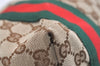 Authentic GUCCI Jolie Web Sherry Line Tote Bag GG Canvas Enamel Brown 5961J
