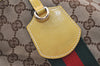 Authentic GUCCI Jolie Web Sherry Line Tote Bag GG Canvas Enamel Brown 5961J
