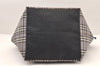 Authentic BURBERRY BLUE LABEL Check Hand Tote Bag Nylon Leather Gray 5961K