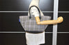 Authentic BURBERRY BLUE LABEL Check Hand Tote Bag Nylon Leather Gray 5961K