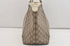 Authentic GUCCI Vintage Shoulder Hand Tote Bag GG PVC Enamel 197953 Brown 5962J