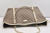 Authentic GUCCI Vintage Shoulder Hand Tote Bag GG PVC Enamel 197953 Brown 5962J