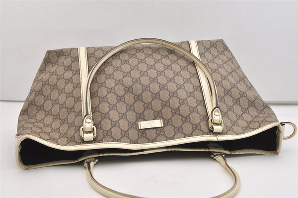 Authentic GUCCI Vintage Shoulder Hand Tote Bag GG PVC Enamel 197953 Brown 5962J