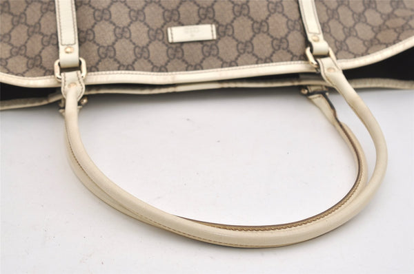 Authentic GUCCI Vintage Shoulder Hand Tote Bag GG PVC Enamel 197953 Brown 5962J