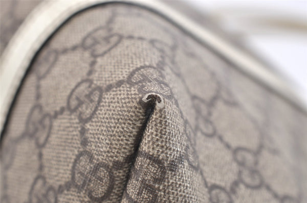 Authentic GUCCI Vintage Shoulder Hand Tote Bag GG PVC Enamel 197953 Brown 5962J