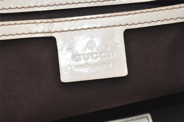 Authentic GUCCI Vintage Shoulder Hand Tote Bag GG PVC Enamel 197953 Brown 5962J