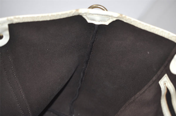 Authentic GUCCI Vintage Shoulder Hand Tote Bag GG PVC Enamel 197953 Brown 5962J