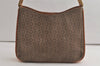 Authentic CELINE C Macadam Blason Shoulder Bag Suede Leather Brown 5962K