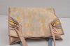 Authentic FENDI Vintage Zucchino Tote Hand Bag Canvas Leather Beige 5963J