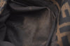 Authentic FENDI Zucca Mamma Baguette Shoulder Bag Canvas Leather Brown 5966J