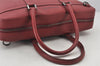 Authentic BURBERRY Vintage Leather 2Way Briefcase Business Bag Red 5966K