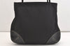 Authentic PRADA Vintage Nylon Tessuto Leather Shoulder Tote Bag Black 5969J