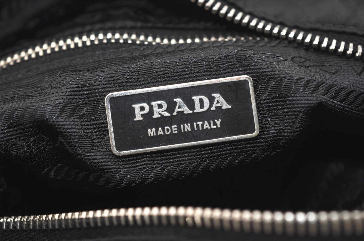 Authentic PRADA Vintage Nylon Tessuto Leather Shoulder Tote Bag Black 5969J