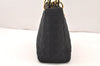 Authentic Christian Dior Lady Dior Canvas Nylon Hand Bag Purse Black CD 5969K