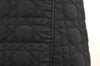 Authentic Christian Dior Lady Dior Canvas Nylon Hand Bag Purse Black CD 5969K