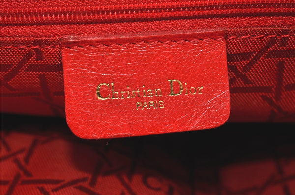 Authentic Christian Dior Lady Dior Canvas Nylon Hand Bag Purse Black CD 5969K