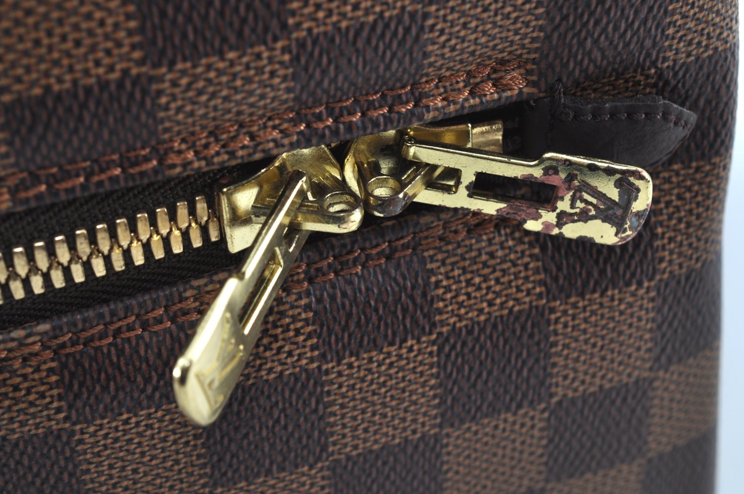 Authentic Louis Vuitton Damier Ribera GM Hand Boston Bag Purse N41432 Junk 5970H