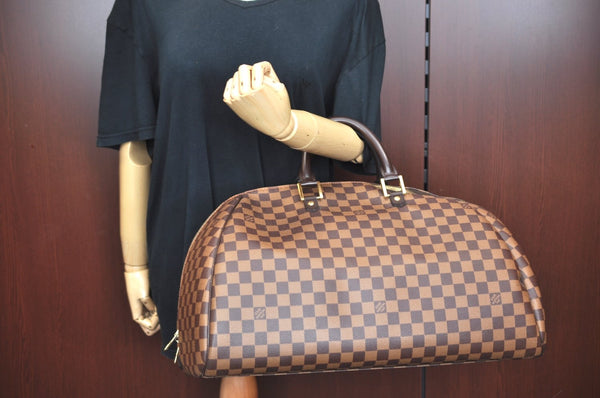 Authentic Louis Vuitton Damier Ribera GM Hand Boston Bag Purse N41432 Junk 5970H