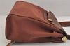 Authentic HERMES Her Bag Ado 2 In 1 2Way Backpack Canvas Leather Brown 5970J