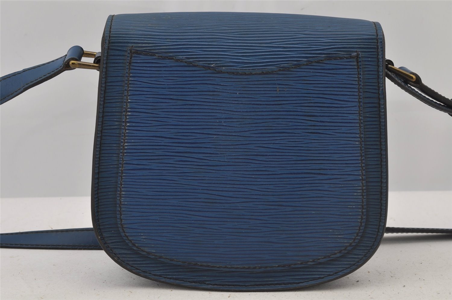 Auth Louis Vuitton Epi Saint Cloud PM Shoulder Cross Bag Blue M52195 LV 5971J