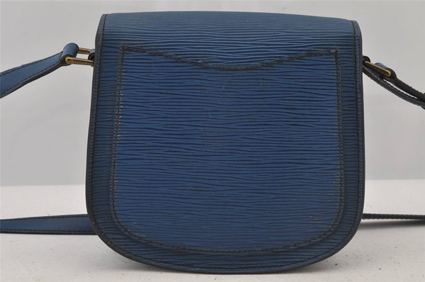 Auth Louis Vuitton Epi Saint Cloud PM Shoulder Cross Bag Blue M52195 LV 5971J