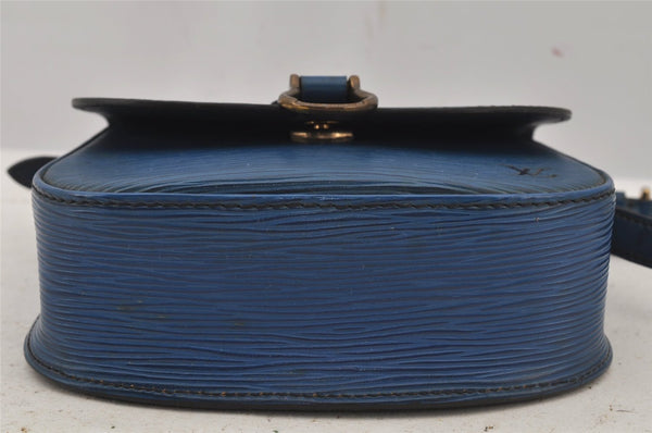 Auth Louis Vuitton Epi Saint Cloud PM Shoulder Cross Bag Blue M52195 LV 5971J
