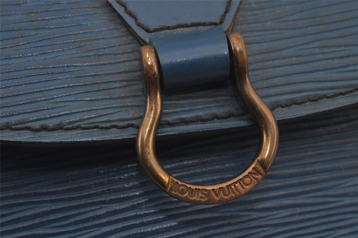 Auth Louis Vuitton Epi Saint Cloud PM Shoulder Cross Bag Blue M52195 LV 5971J