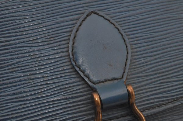 Auth Louis Vuitton Epi Saint Cloud PM Shoulder Cross Bag Blue M52195 LV 5971J