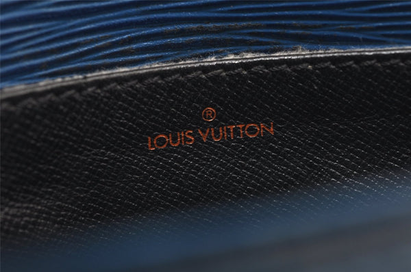 Auth Louis Vuitton Epi Saint Cloud PM Shoulder Cross Bag Blue M52195 LV 5971J