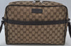 Authentic GUCCI Shoulder Cross Body Bag GG Canvas Leather 449173 Brown 5973J