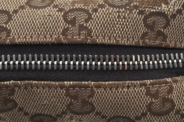 Authentic GUCCI Shoulder Cross Body Bag GG Canvas Leather 449173 Brown 5973J