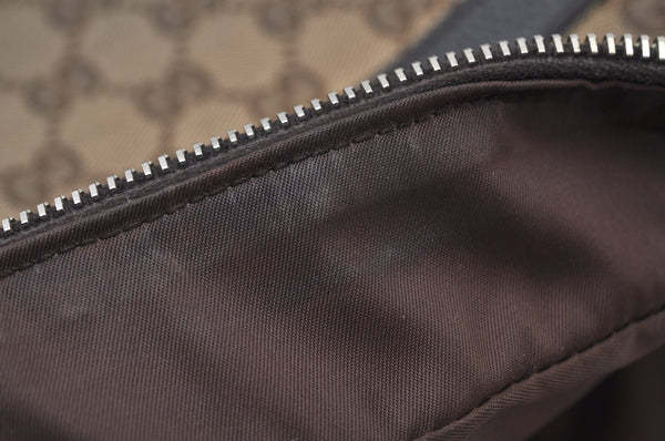 Authentic GUCCI Shoulder Cross Body Bag GG Canvas Leather 449173 Brown 5973J