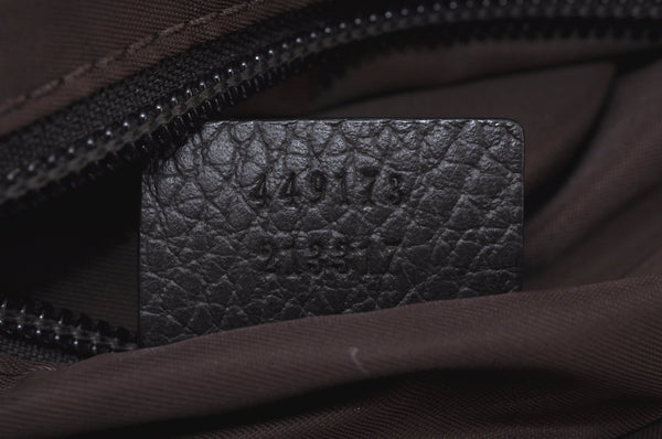 Authentic GUCCI Shoulder Cross Body Bag GG Canvas Leather 449173 Brown 5973J