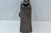 Authentic Christian Dior Maris Pearl Hand Tote Bag Purse Enamel Brown 5975J