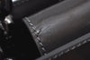 Authentic Christian Dior Maris Pearl Hand Tote Bag Purse Enamel Brown 5975J