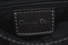 Authentic Christian Dior Maris Pearl Hand Tote Bag Purse Enamel Brown 5975J