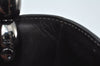 Authentic Christian Dior Maris Pearl Hand Tote Bag Purse Enamel Brown 5975J