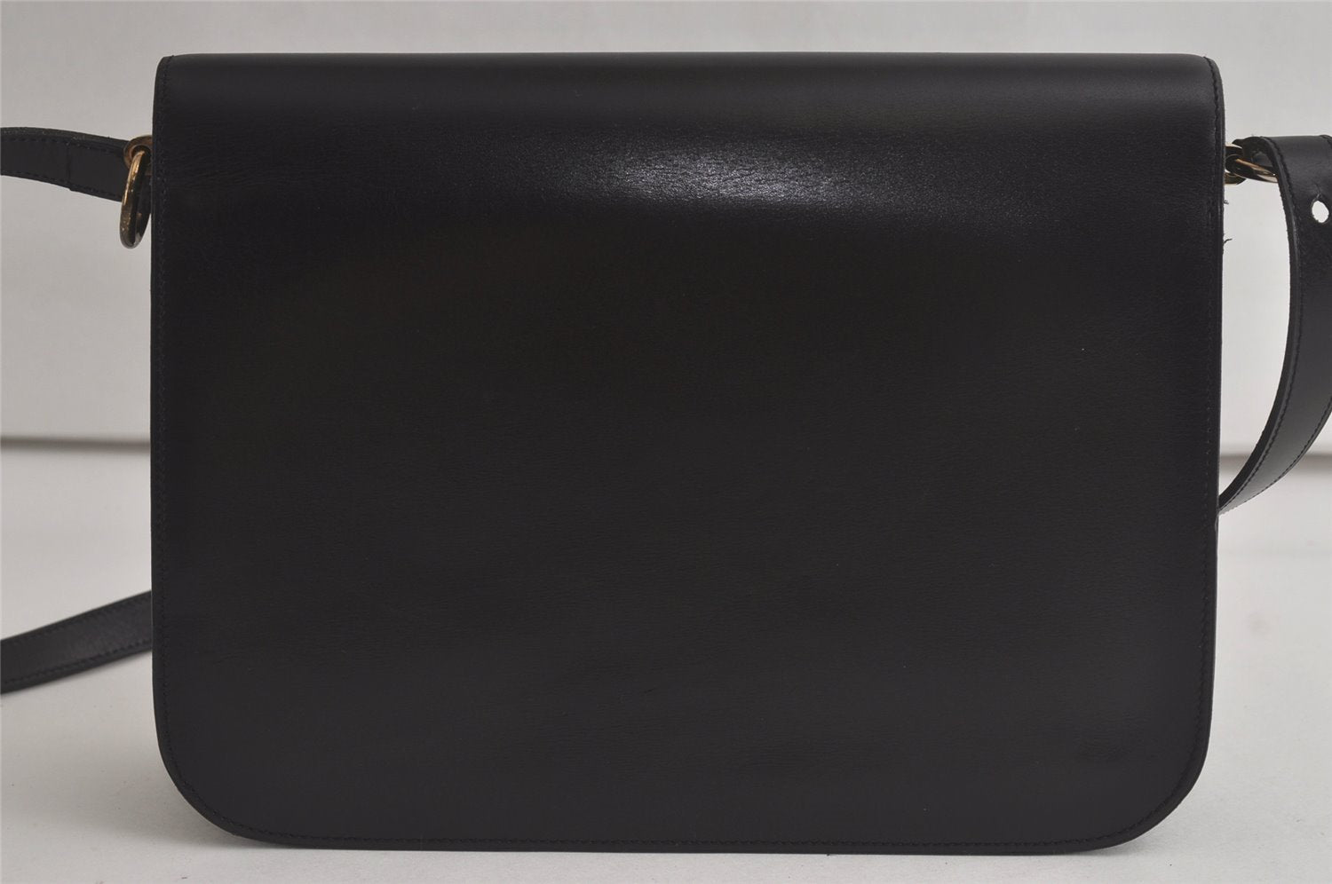 Authentic Christian Dior Shoulder Cross Body Bag Purse Leather Black 5975K
