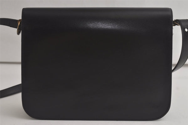 Authentic Christian Dior Shoulder Cross Body Bag Purse Leather Black 5975K