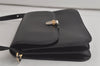 Authentic Christian Dior Shoulder Cross Body Bag Purse Leather Black 5975K
