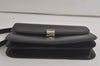 Authentic Christian Dior Shoulder Cross Body Bag Purse Leather Black 5975K