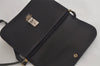 Authentic Christian Dior Shoulder Cross Body Bag Purse Leather Black 5975K