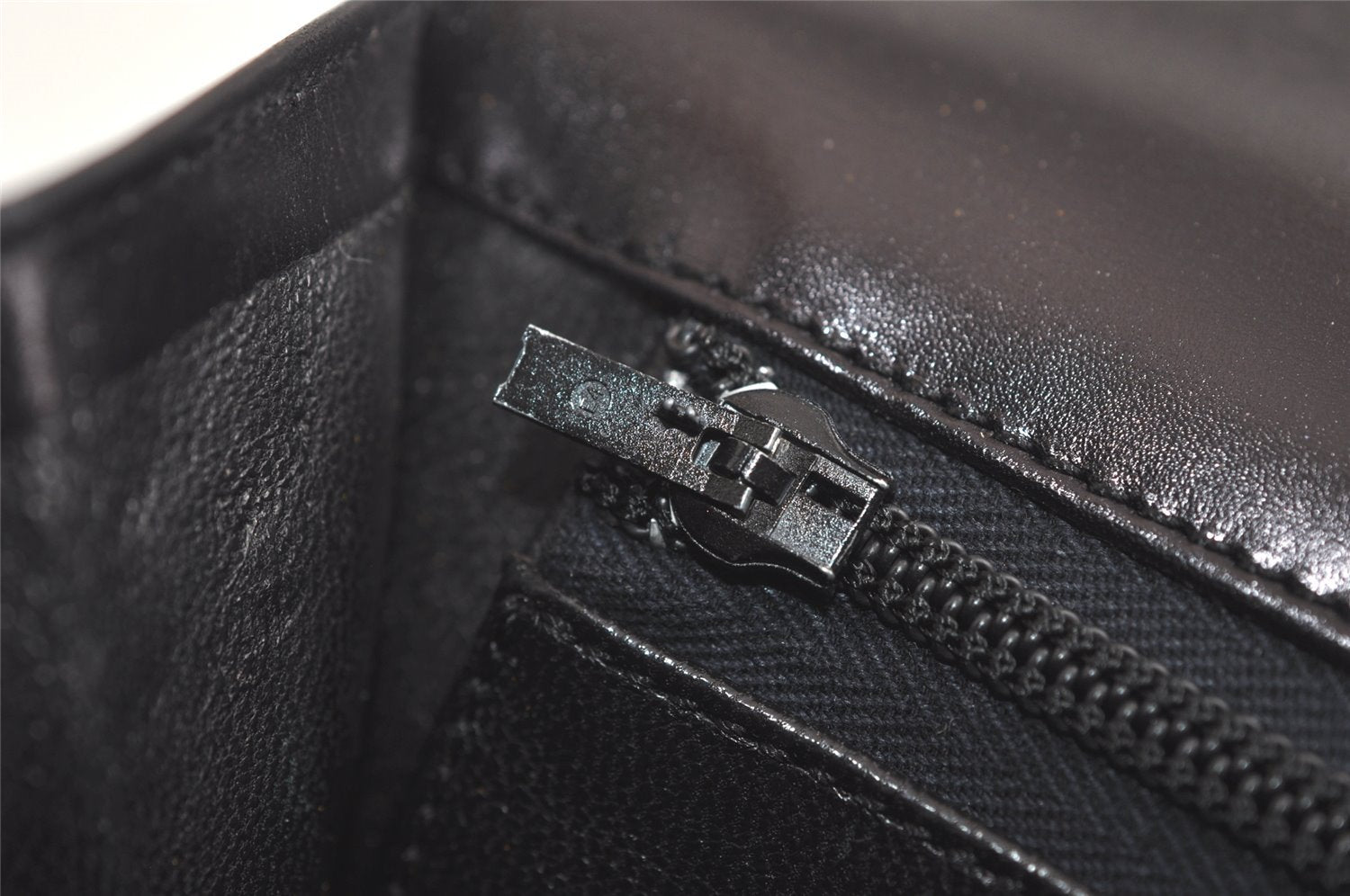 Authentic Christian Dior Shoulder Cross Body Bag Purse Leather Black 5975K