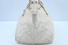 Authentic GUCCI Vintage Shoulder Tote Bag GG Canvas Leather 131230 White 5976H